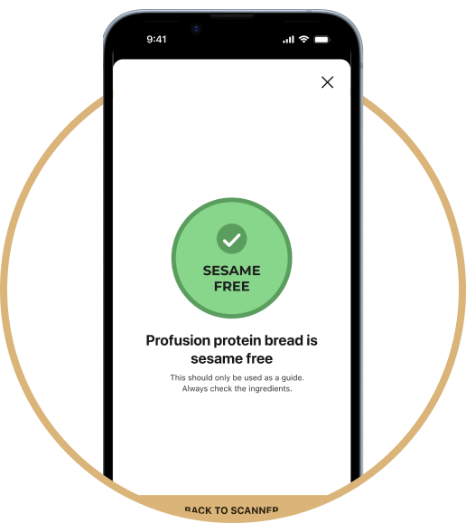 Soy Free status on Soy Free Scanner app